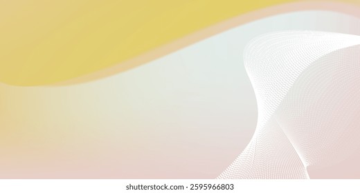 Attract white Line Movement, Abstract Wave Line, Light Technology Background, Copy Space.