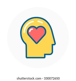 Attracting customers, love icon suitable for info graphics, websites and print media. Colorful vector, flat icon, clip art.
