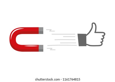 attracting like with magnet vector illustartion EPS10