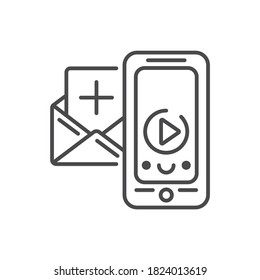 Attracting a new audience black icon. Custom video content. Sign for web page, mobile app, button, logo. Vector isolated element. Editable stroke.