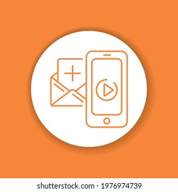 Attracting a new audience color glyph icon. Custom video content. Sign for web page, mobile app, button, logo. Vector isolated element. Editable stroke.