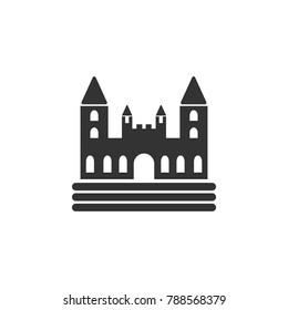attraction castle icon. Amusement park element icon. Premium quality graphic design. Signs, outline symbols collection icon for websites, web design, mobile app, info graphics on white background