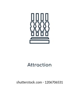 Attraction concept line icon. Linear Attraction concept outline symbol design. This simple element illustration can be used for web and mobile UI/UX.