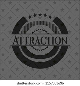 Attraction dark emblem. Retro