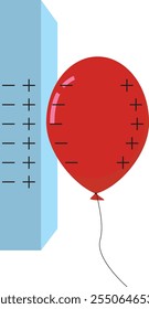 The attraction of differently charged materials to each other due to static electricity.