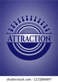Attraction emblem with jean texture