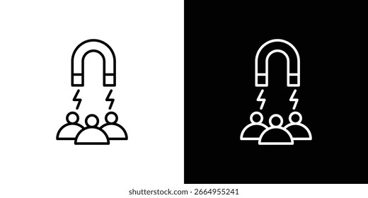 Ilustración vectorial de iconos de atracción - iconos vectoriales de estilo negro de alta calidad