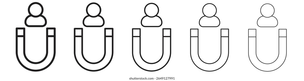 Ilustración vectorial de icono de atracción aislada