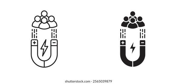 Attraction icons in outline and fill. vector illustration for ui.