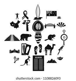 Attraction icons set. Simple set of 25 attraction vector icons for web isolated on white background