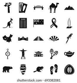 Attraction icons set. Simple set of 25 attraction vector icons for web isolated on white background