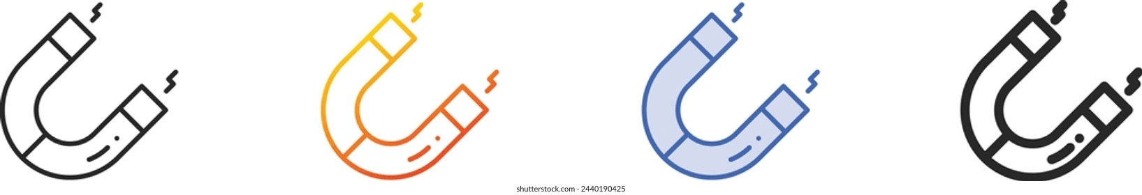 attraction icon.Thin Linear, Gradient, Blue Stroke and bold Style Design Isolated On White Background