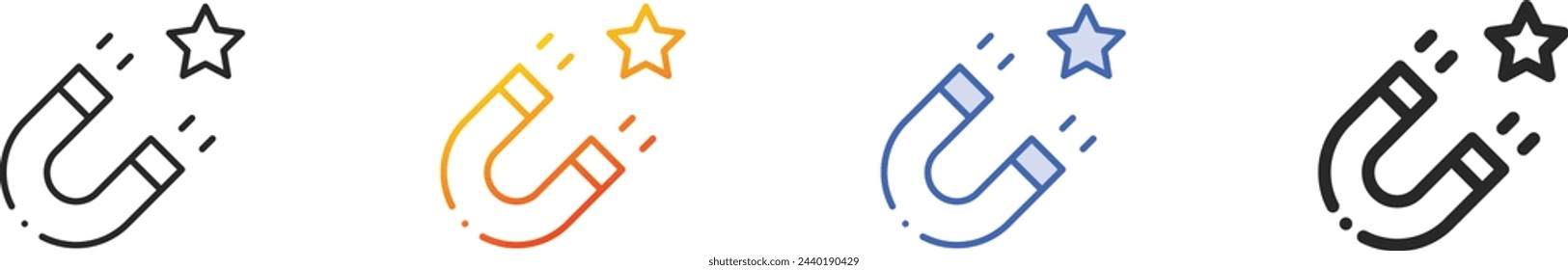 attraction icon.Thin Linear, Gradient, Blue Stroke and bold Style Design Isolated On White Background