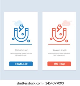 Attraction, Magnet, Science  Blue and Red Download and Buy Now web Widget Card Template