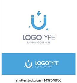 Attraction, Magnet, Science Blue Solid Logo with place for tagline