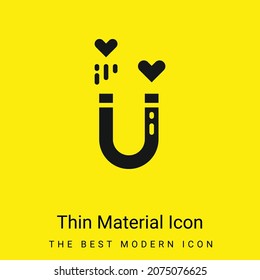 Attraction minimal bright yellow material icon