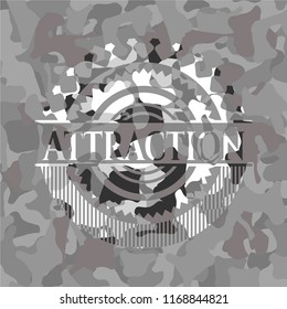 Attraction on grey camo pattern