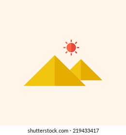Attraktion. Reiseflat-Symbol