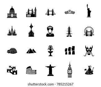 Attractions icon set