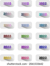 Attractive 2022 numbers. This image can use for symbol, icon, sign or wall paper.