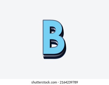 Attractive 3d letter B vector