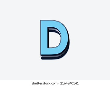 Attractive 3d Letter D Vector Stock Vector (Royalty Free) 2164240141 ...