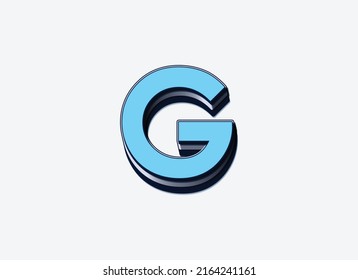 Vector atractivo de 3d letra G
