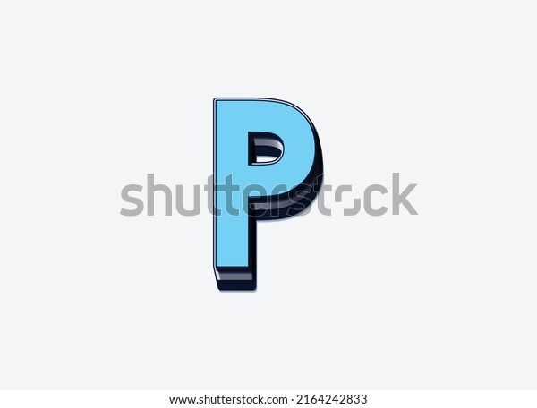 Attractive 3d Letter P Vector Stock Vector (Royalty Free) 2164242833 ...