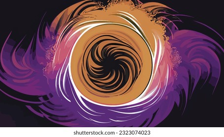 Attractive abstract swirls background on dark theme