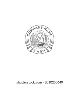 Attractive agriculture and livestock logos for companies or individuals with simple and modern designs