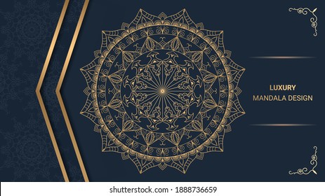 Attractive arabesque pattern and ornamental Mandala background design. Abstract mandala design for invitation card, wedding card.