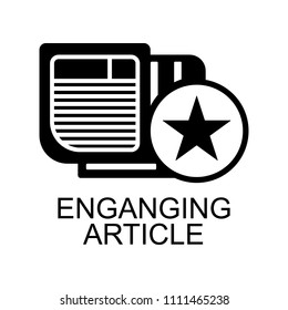 attractive article icon. Element of seo and development icon with name for mobile concept and web apps. Detailed attractive article icon can be used for web and mobile on white background