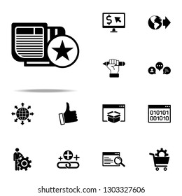 attractive article icon. Seo & Development icons universal set for web and mobile