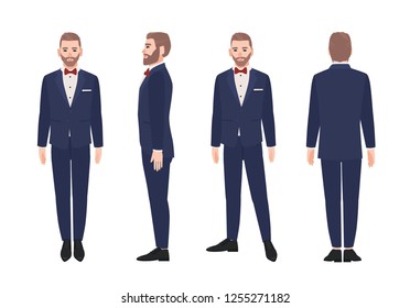 Suit Man Side Stand Stock Vectors Images Vector Art Shutterstock