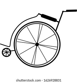 Attractive and Beautifully or Faithfully Designed Black Wheelchair Icon. Wheelchair Vector Icon. Flat Icon Isolated on the White Background. Editable Stroke EPS file. Vector illustration.