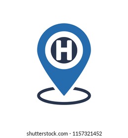 Attractive and beautifully or Faithfully Designed Hospital Location Icon