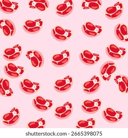 Fondo coloreado de la carne atractiva para los carteles y el etc