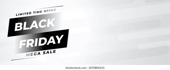 attractive black friday mega sale banner design