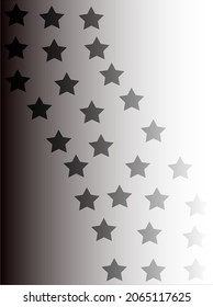Attractive black and white color star, This image can use for wallpaper and card.