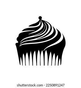 Atractivo logo de quequitos en blanco y negro. Bien por la tipografía.