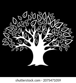 Attractive black and white tree design, 