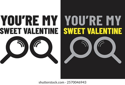 Attractive Black and White Valentine's T-shirt Design 