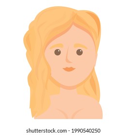 Attractive blonde icon. Cartoon of Attractive blonde vector icon for web design isolated on white background