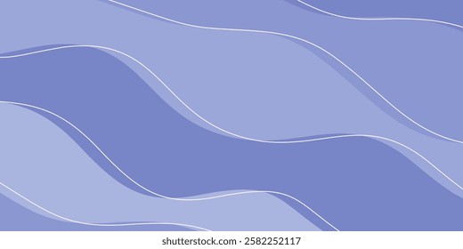Attractive blue abstract background wave pattern. Design for banner, poster, social media.