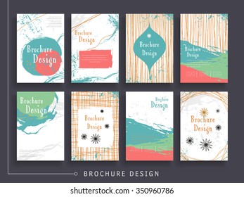 attractive brochure template design with abstract background 