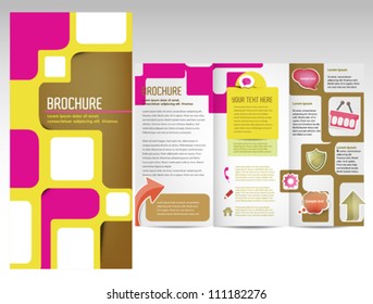 Attractive brochure template with inner pages for document, publishing and presentation