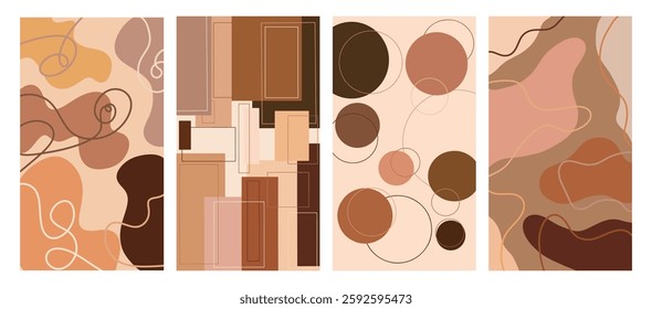 Attractive brown harmonious abstract background