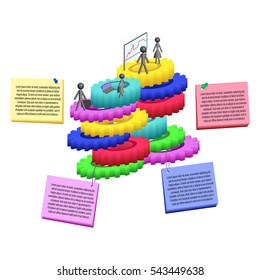 Attractive business infographic design in curve EPS 10