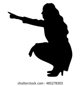 Attractive businesswoman pointing 