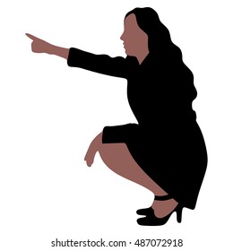 Attractive businesswoman pointing 